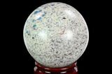 Polished K Granite (Granite With Azurite) Sphere - Pakistan #123473-1